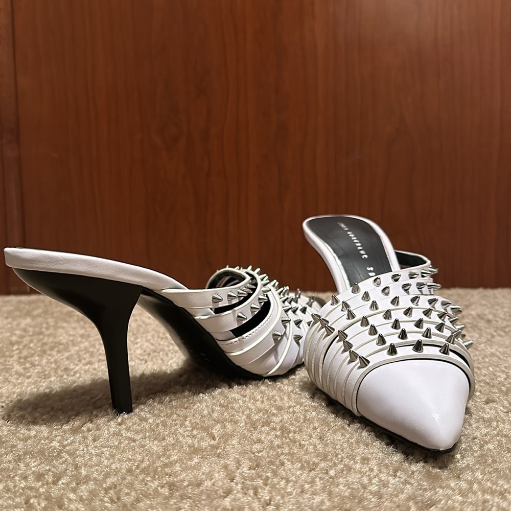 Zara white studded heels - Picture 4 of 7